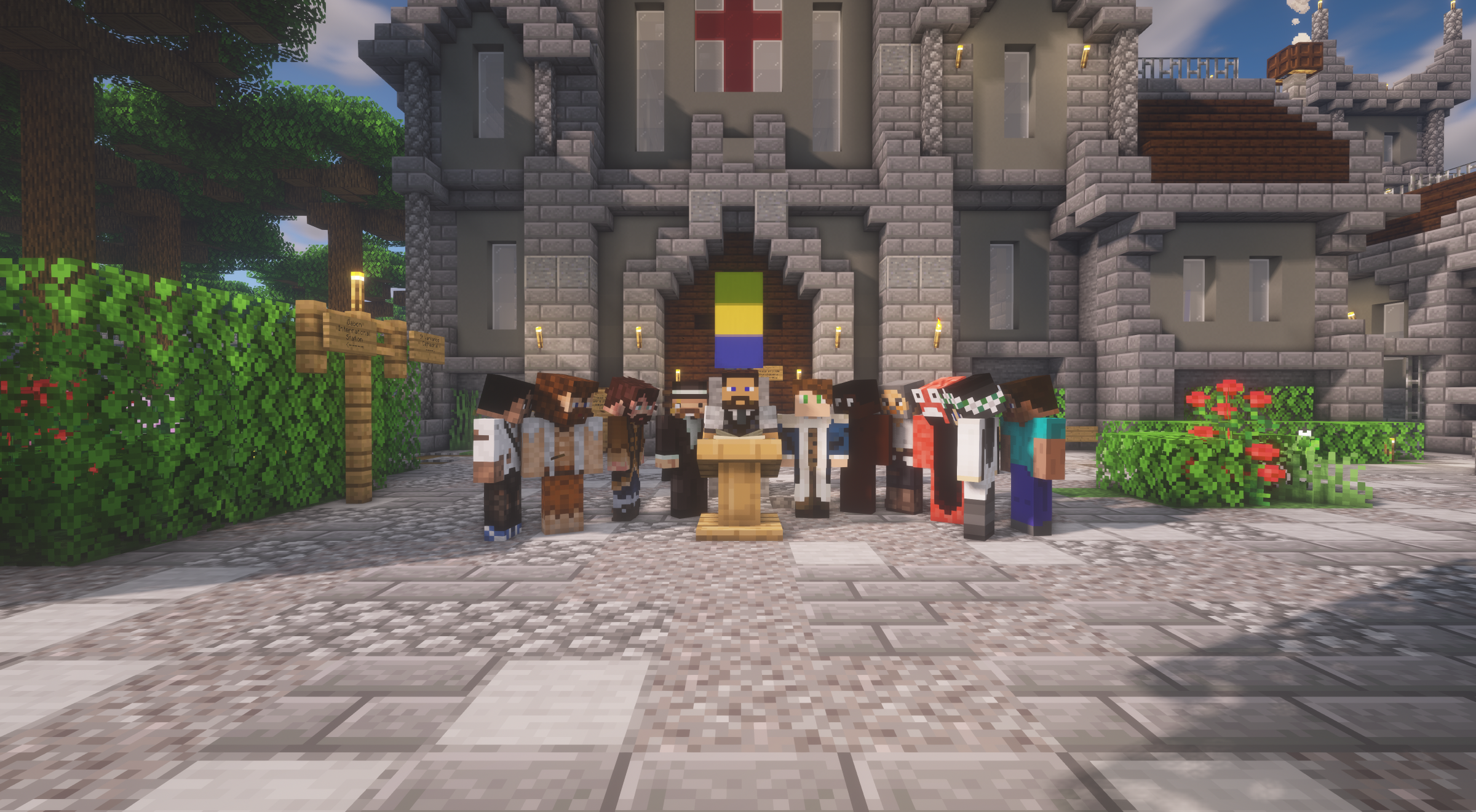 The Lord High Chancellor signs laws in front of Gaboners. (Chancellery Images)